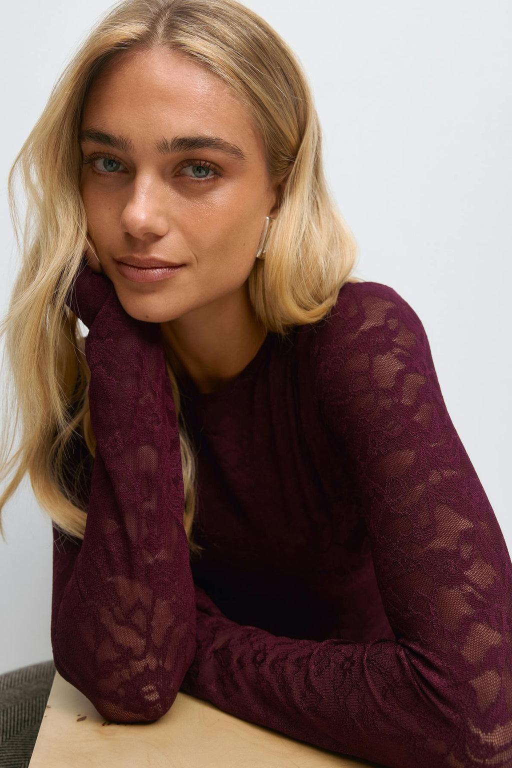 Lace asymmetric top
