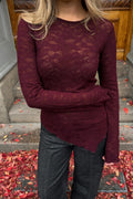 Lace asymmetric top