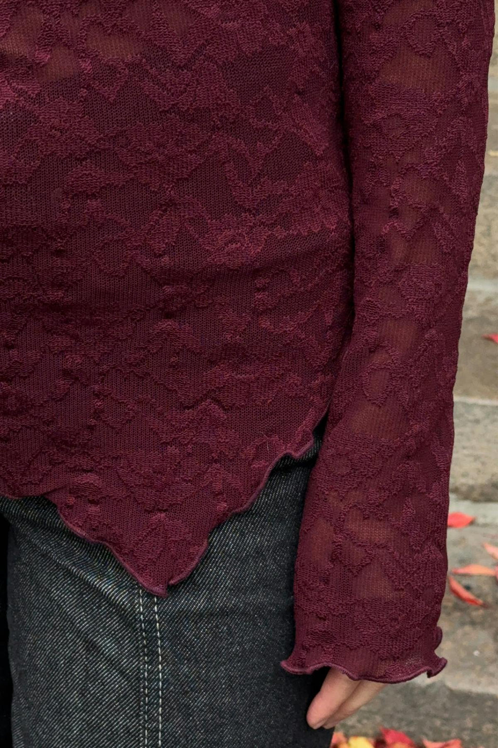 Lace asymmetric top