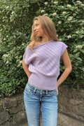 Y boatneck knitted top