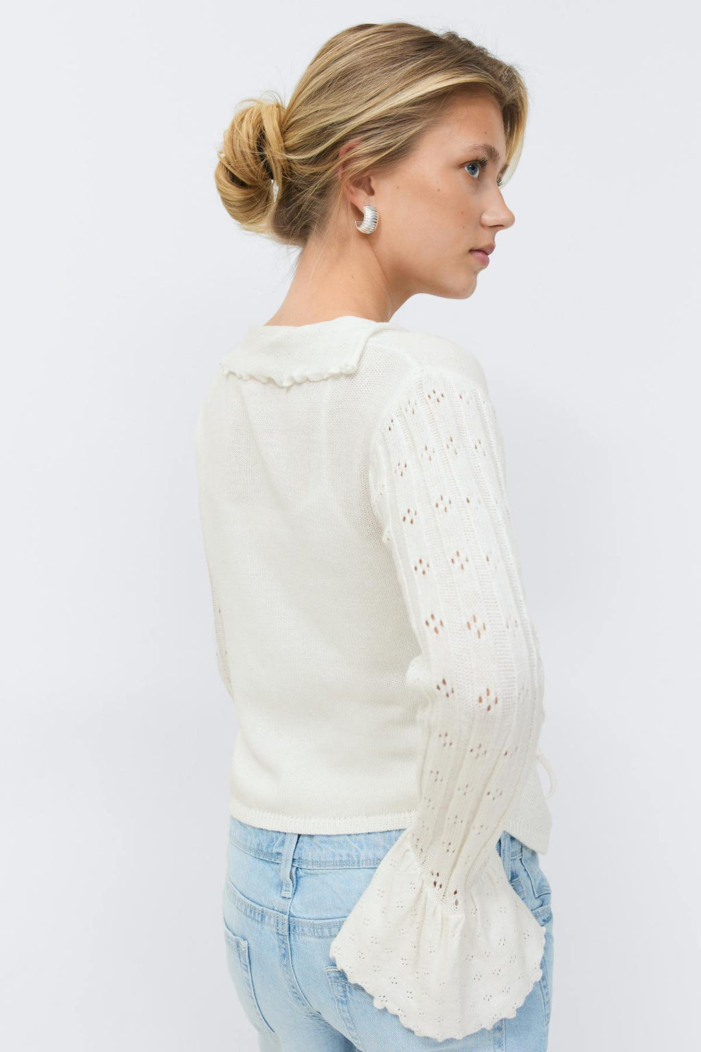 14+ knitted frill cardigan