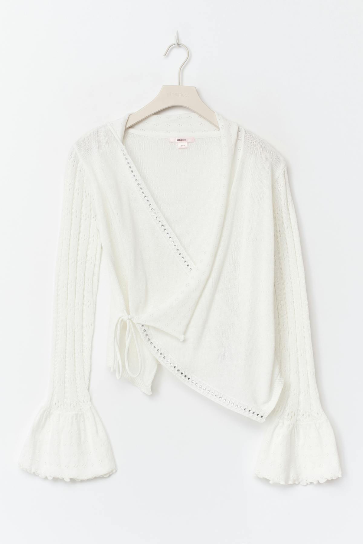 14+ knitted frill cardigan