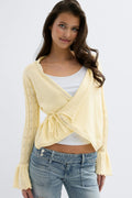 14+ knitted frill cardigan