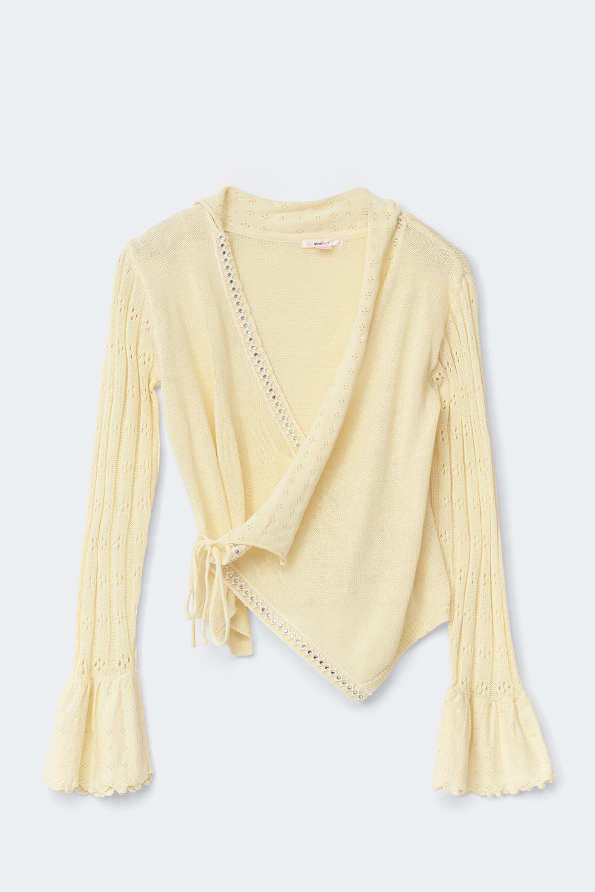 14+ knitted frill cardigan