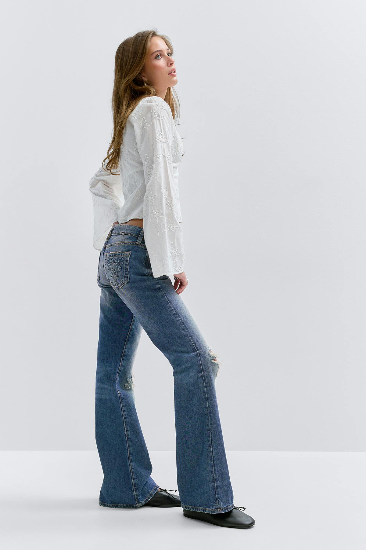 14+ hip hug loose jeans