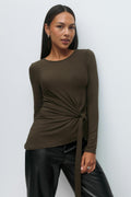 Asymmetric tie top