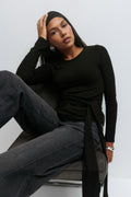 Asymmetric tie top