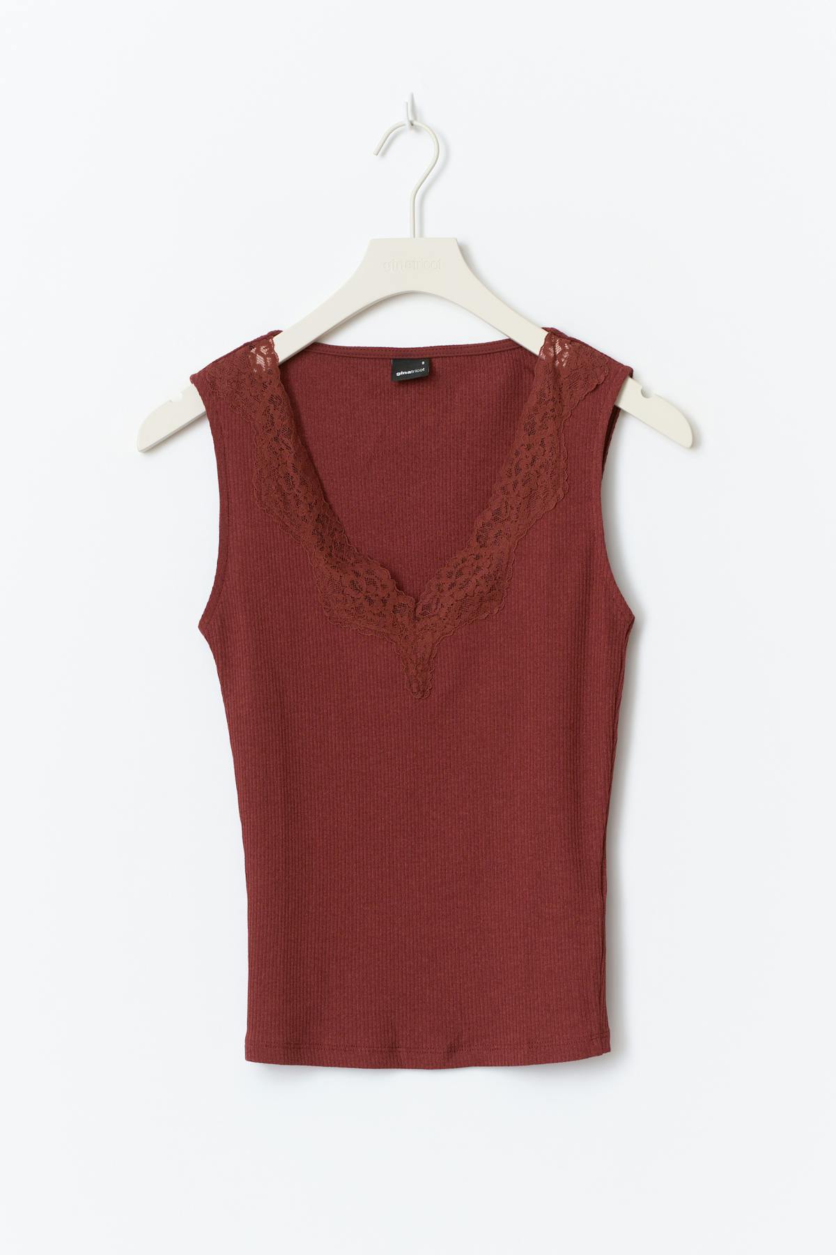 V-neck lace tank