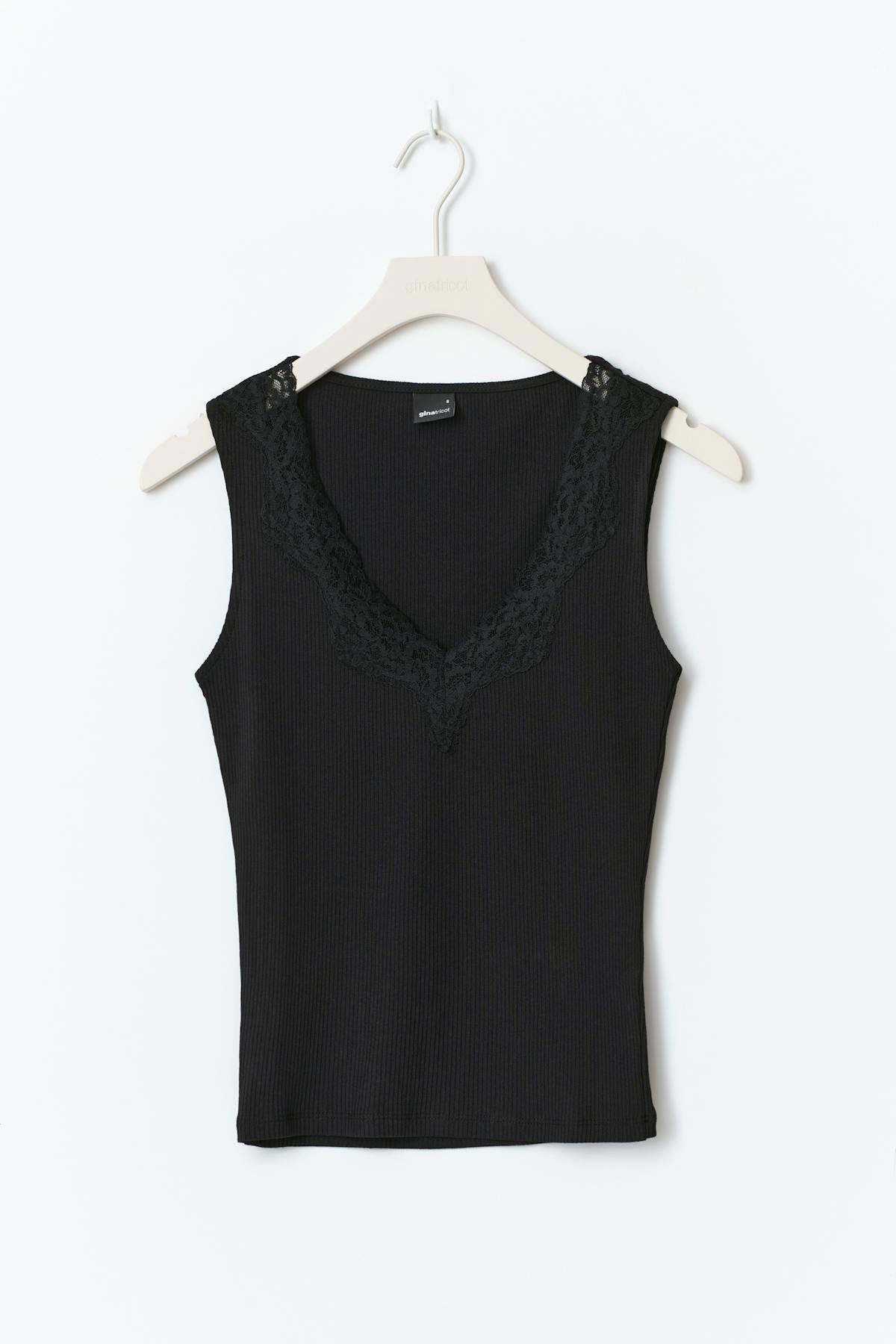 V-neck lace tank