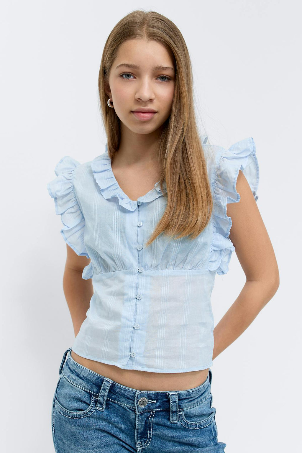 Y fitted short sleeve top