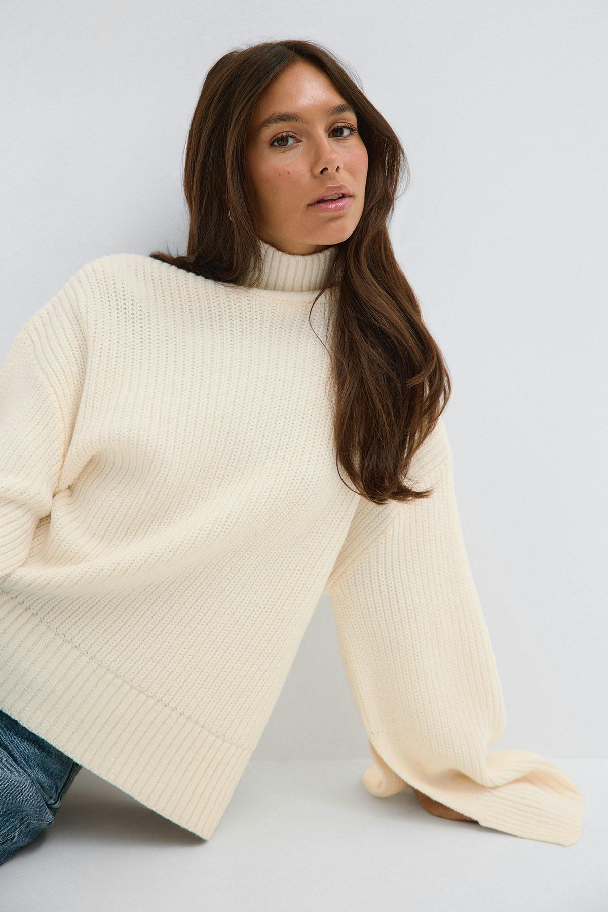 Knitted turtleneck sweater