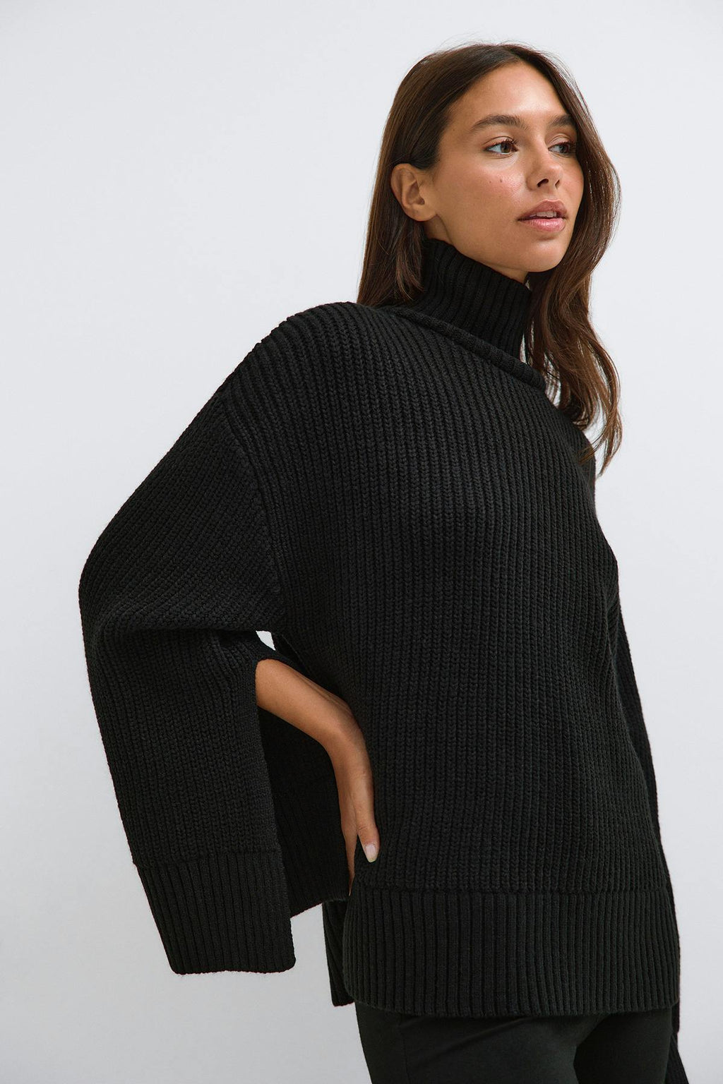 Knitted turtleneck sweater