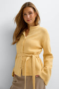 Knitted tie cardigan