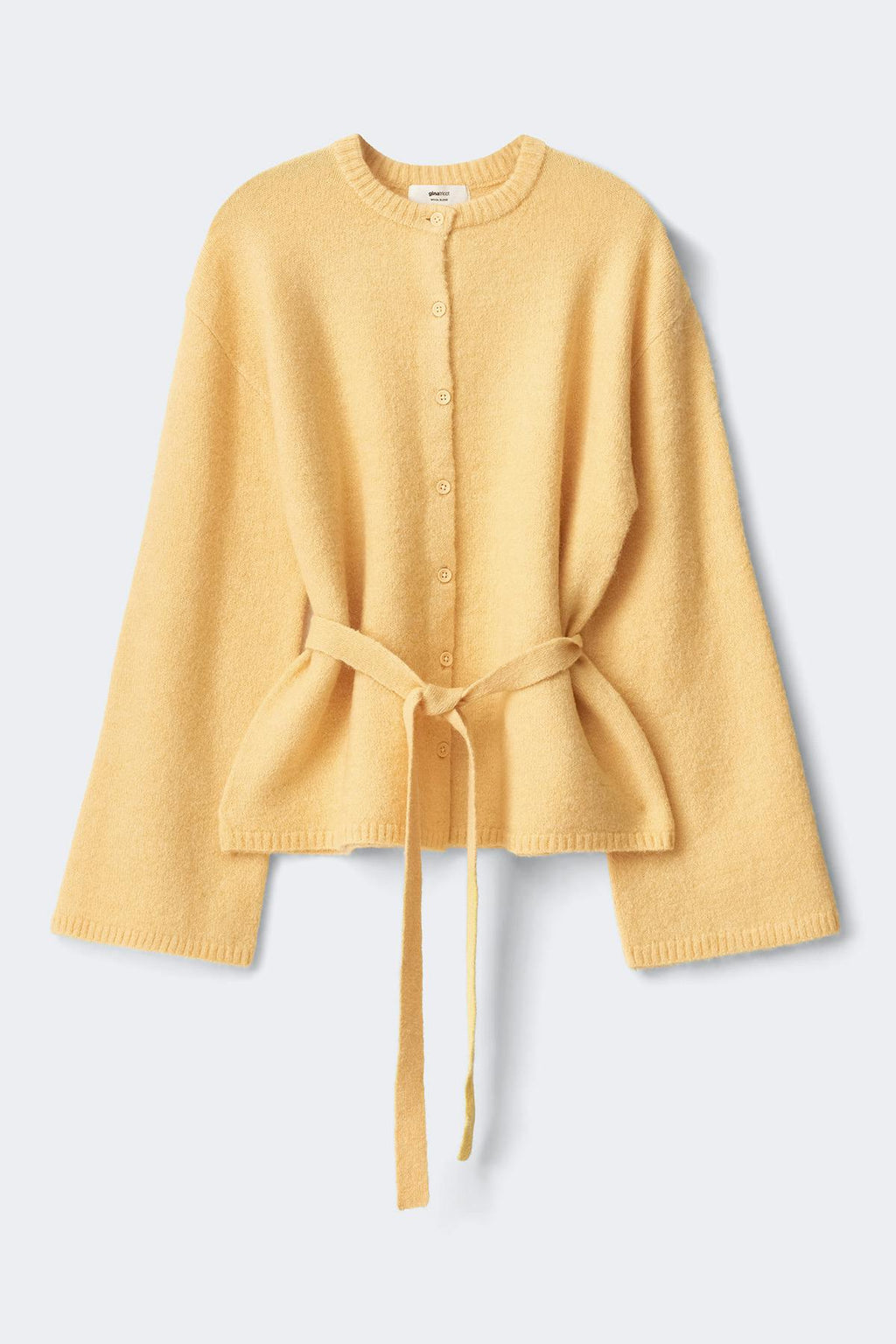 Knitted tie cardigan