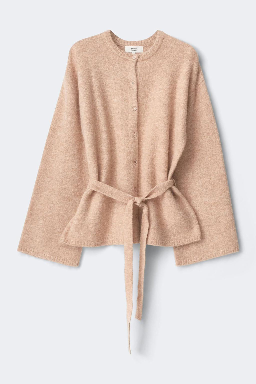 Knitted tie cardigan