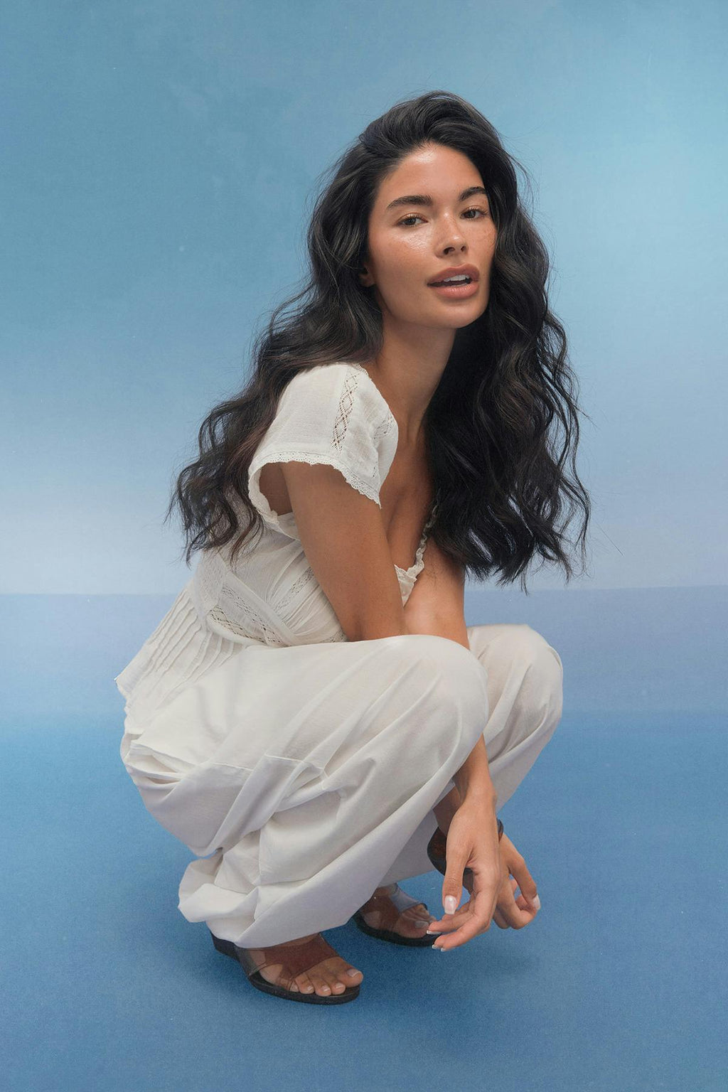 Cotton balloon trousers
