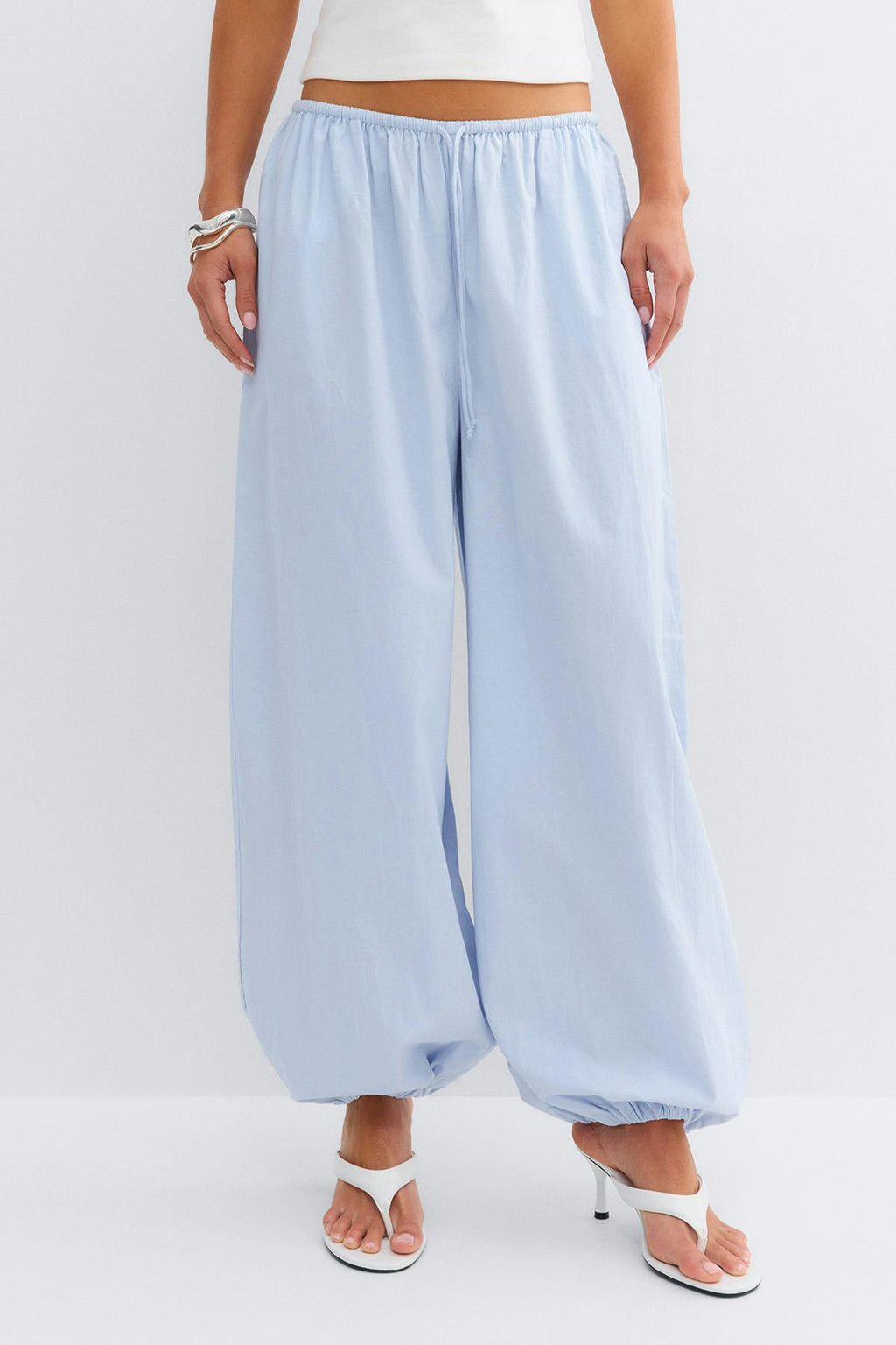Cotton balloon trousers