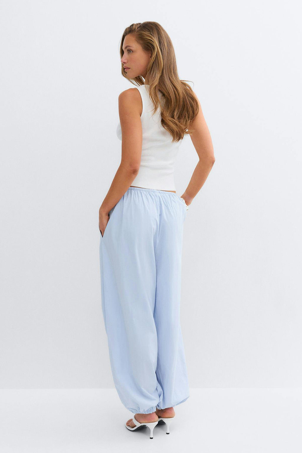 Cotton balloon trousers