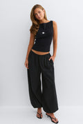 Cotton balloon trousers