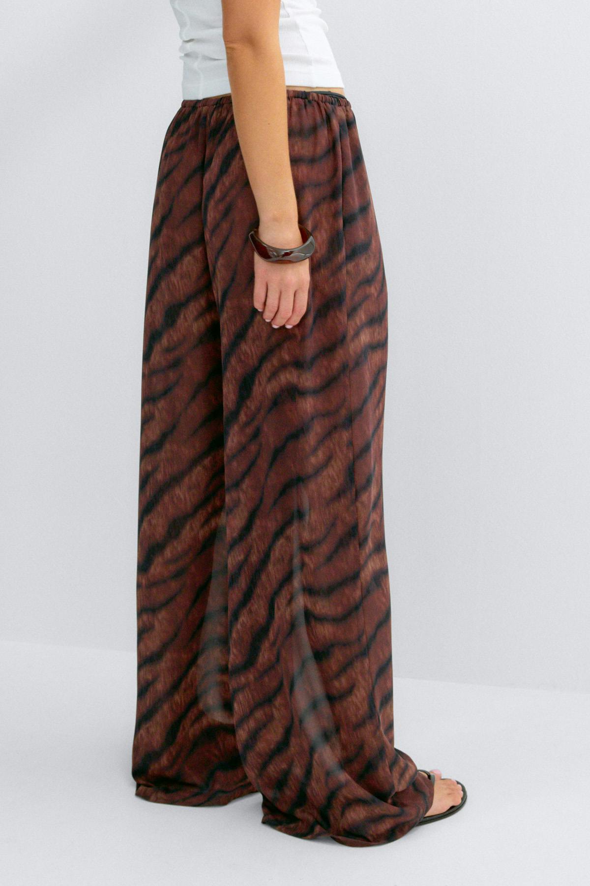 Wide chiffon trousers