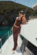 Wide chiffon trousers