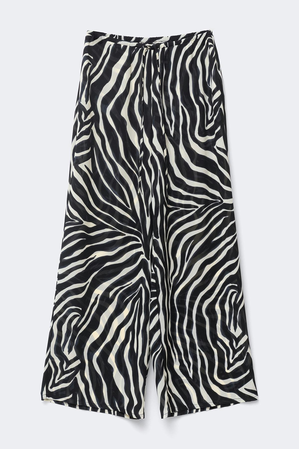 Wide chiffon trousers