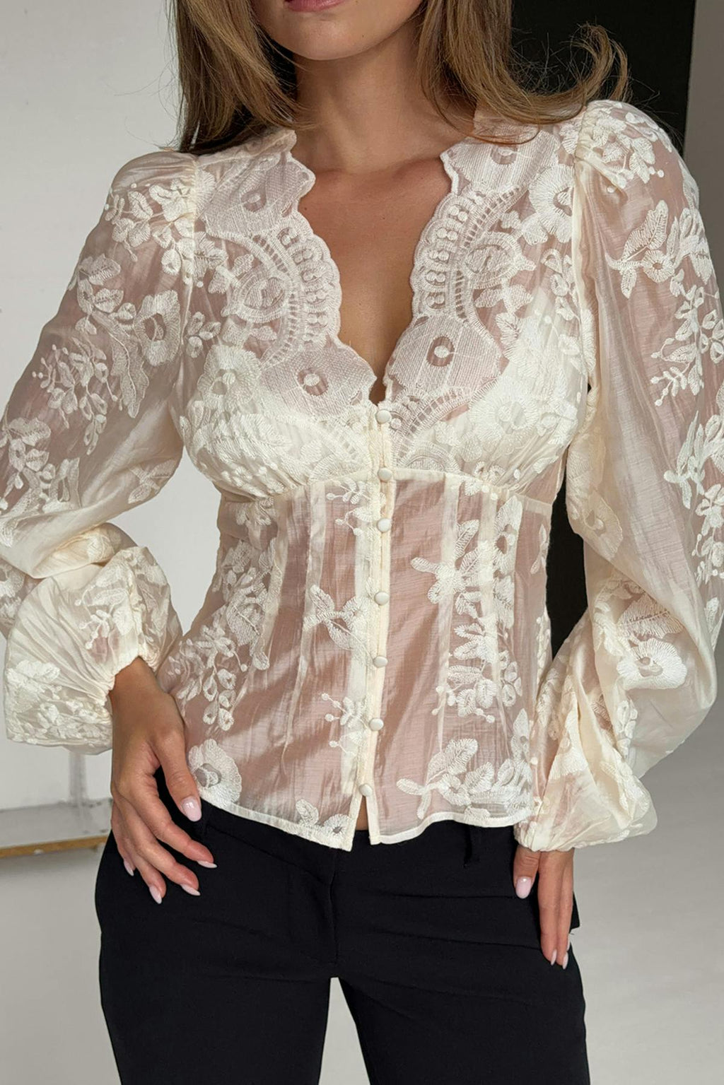 Shaped blouse