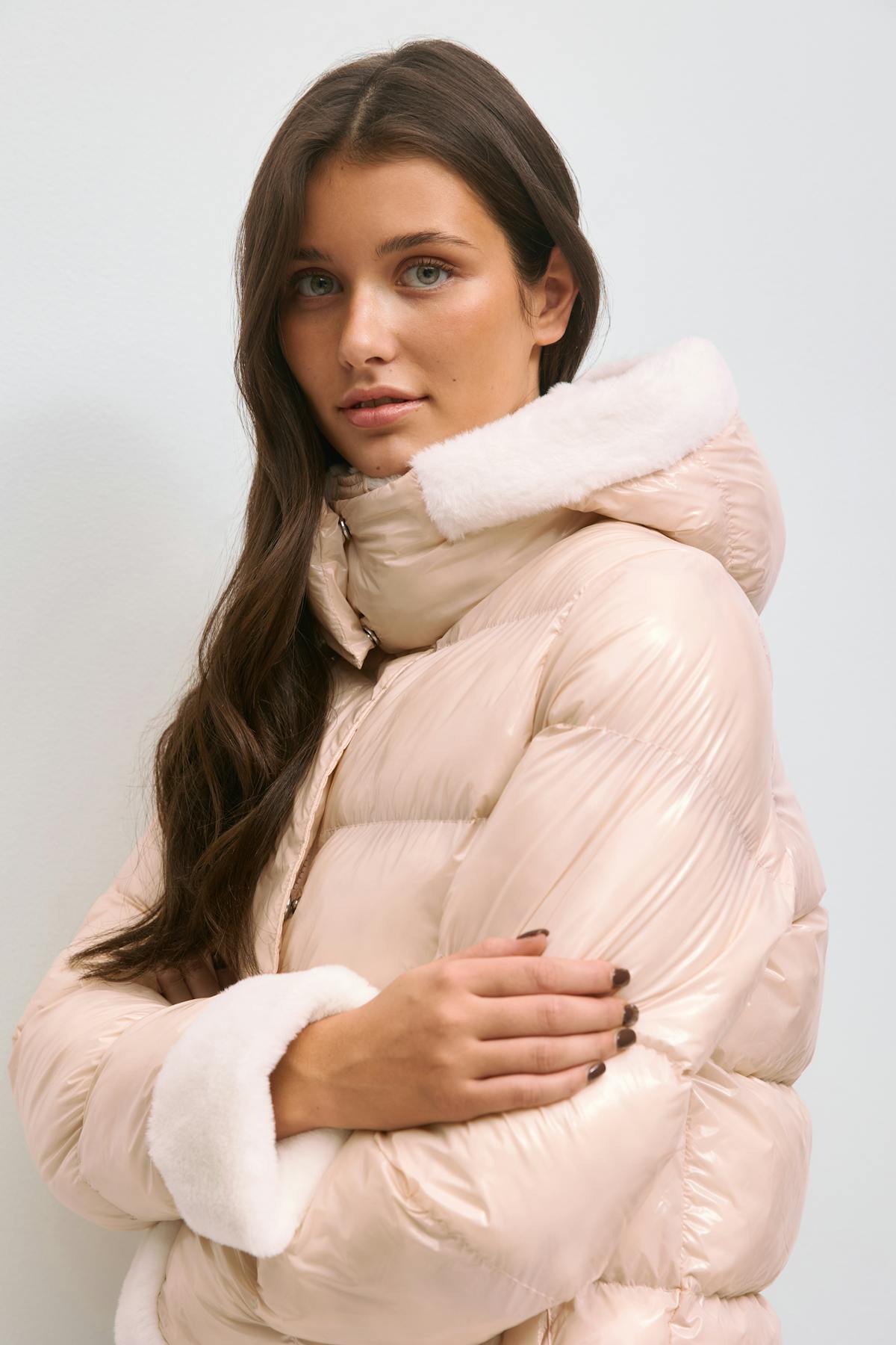 14+ padded fur jacket