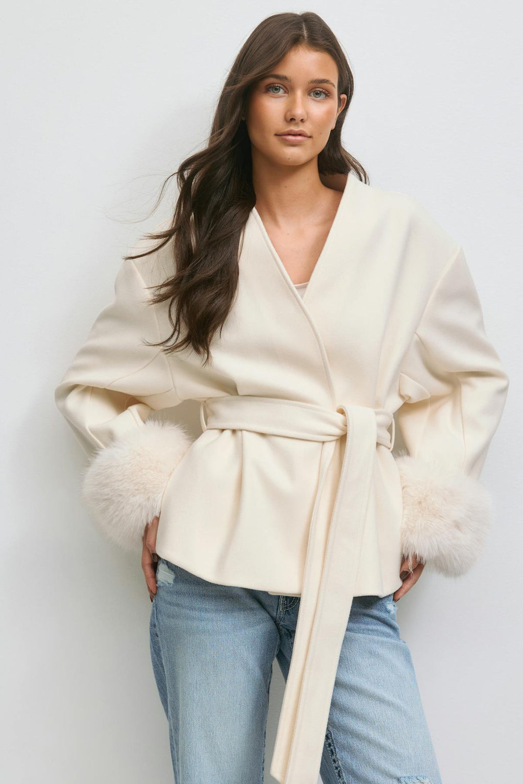 14+ shaped fur felt jacket