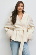 14+ shaped fur felt jacket