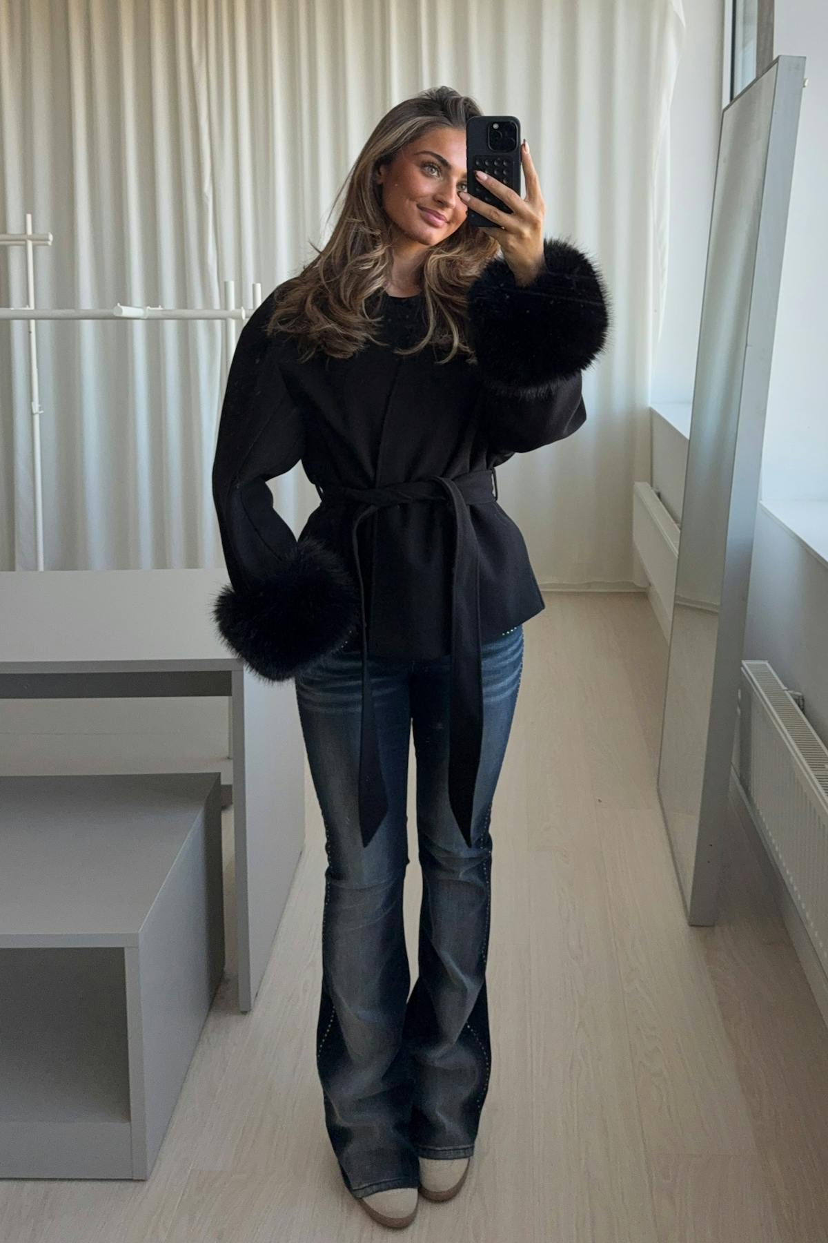 14+ shaped fur felt jacket