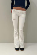 14+ pleated flare jeans tall