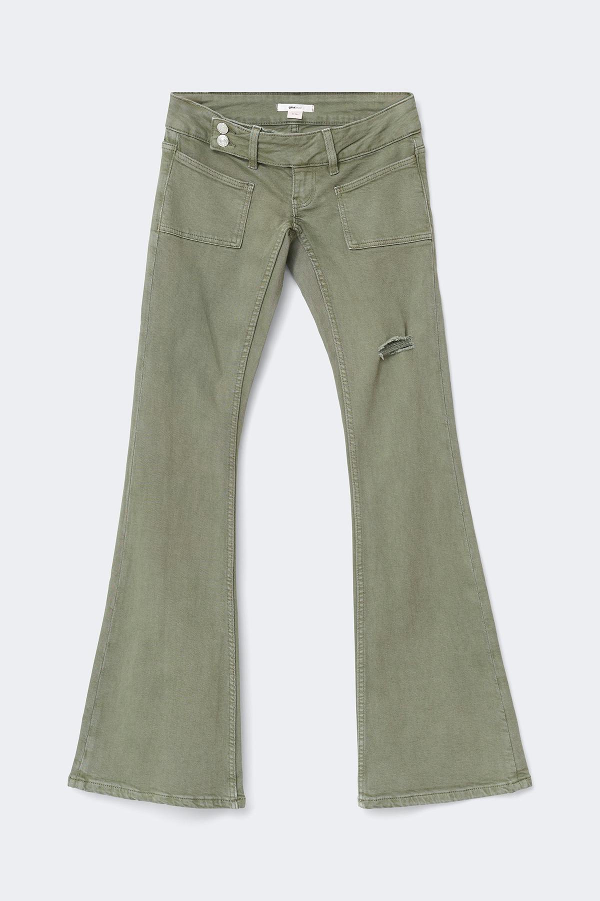 14+ pleated flare jeans tall