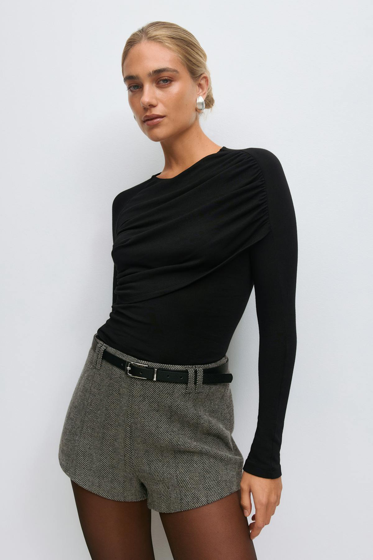 Ruched drapy top
