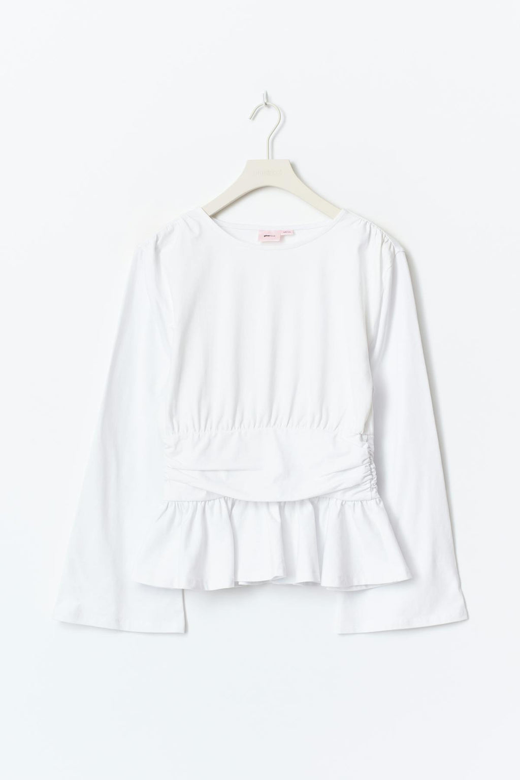 Y ruched long sleeve top