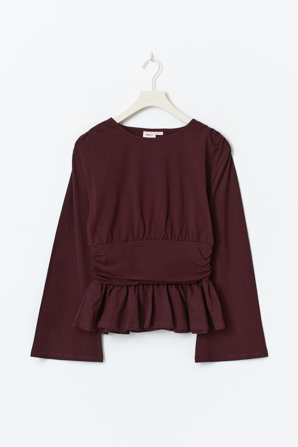Y ruched long sleeve top