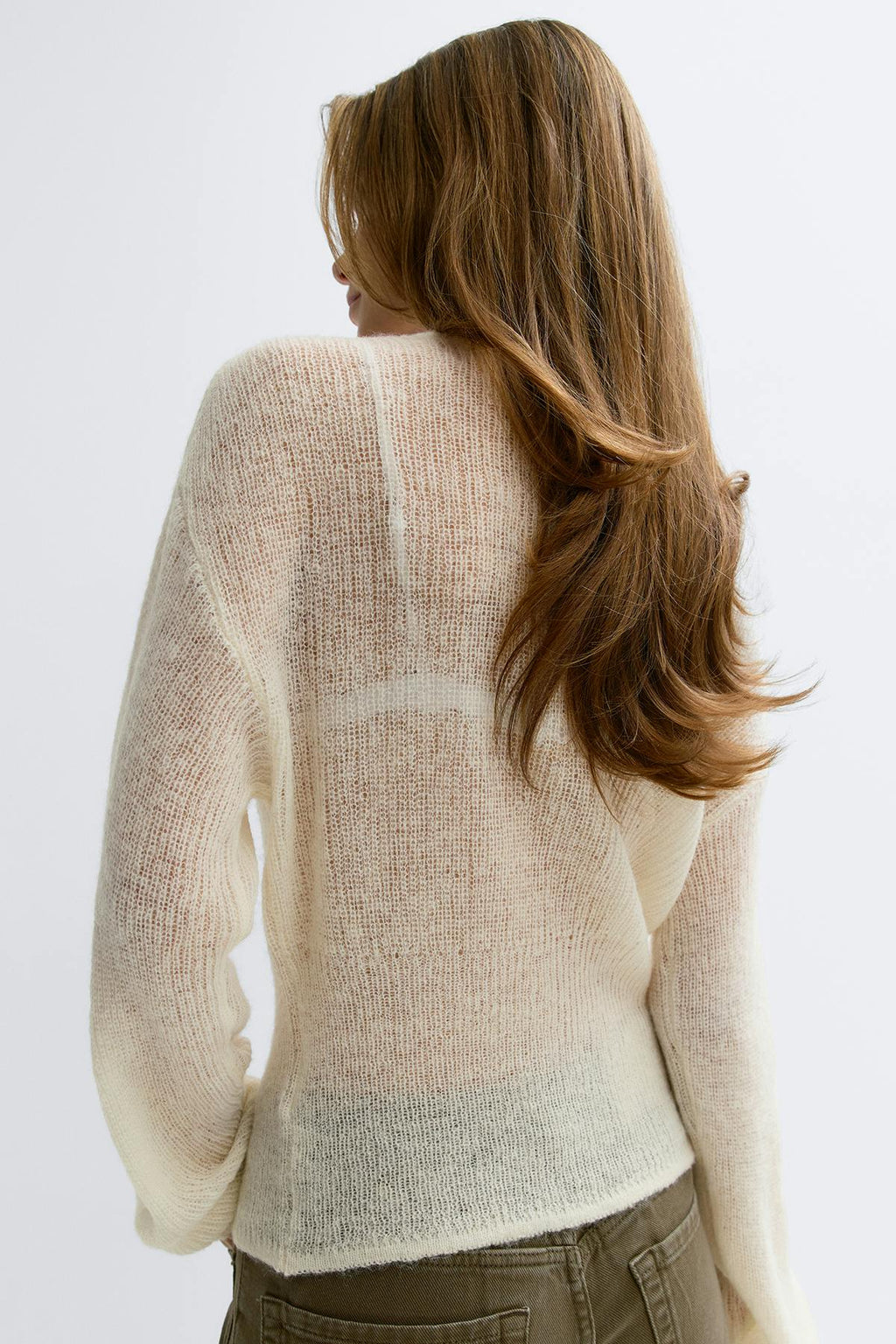 Knitted sheer cardigan