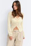 Knitted sheer cardigan
