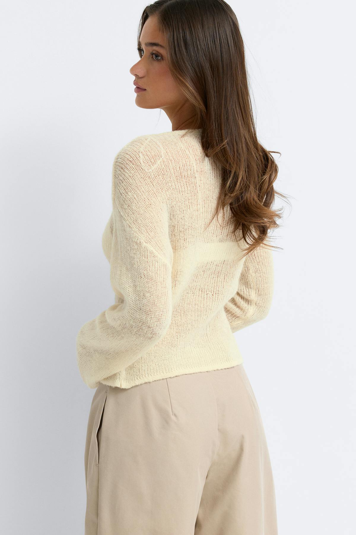 Knitted sheer cardigan