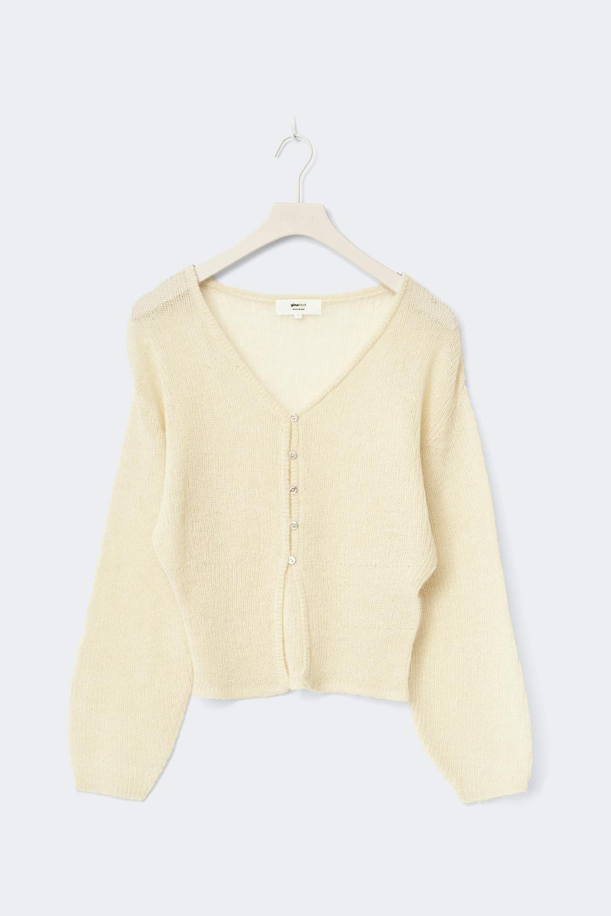 Knitted sheer cardigan