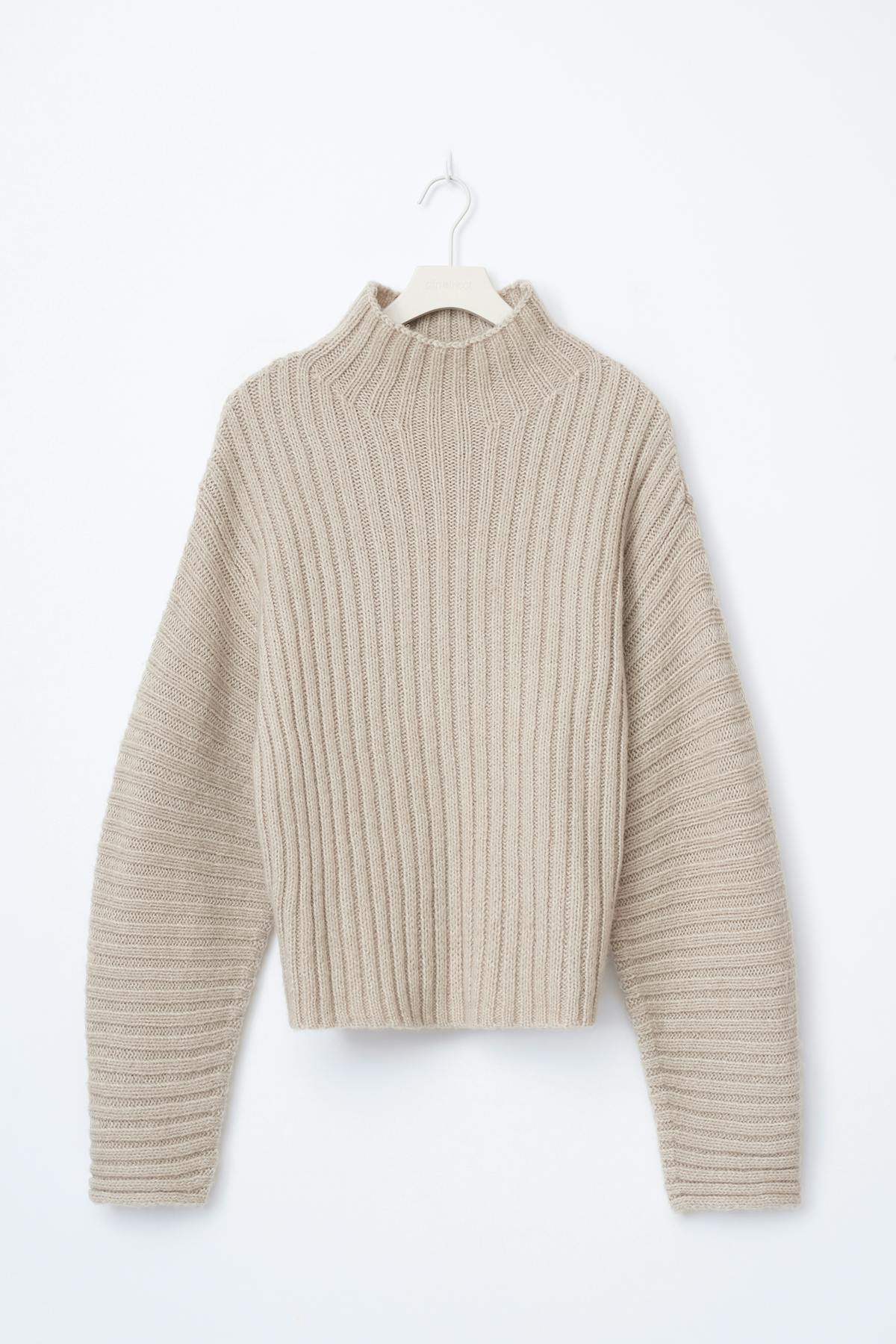 Chunky turtleneck knit sweater