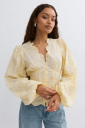 Balloon sleeve blouse