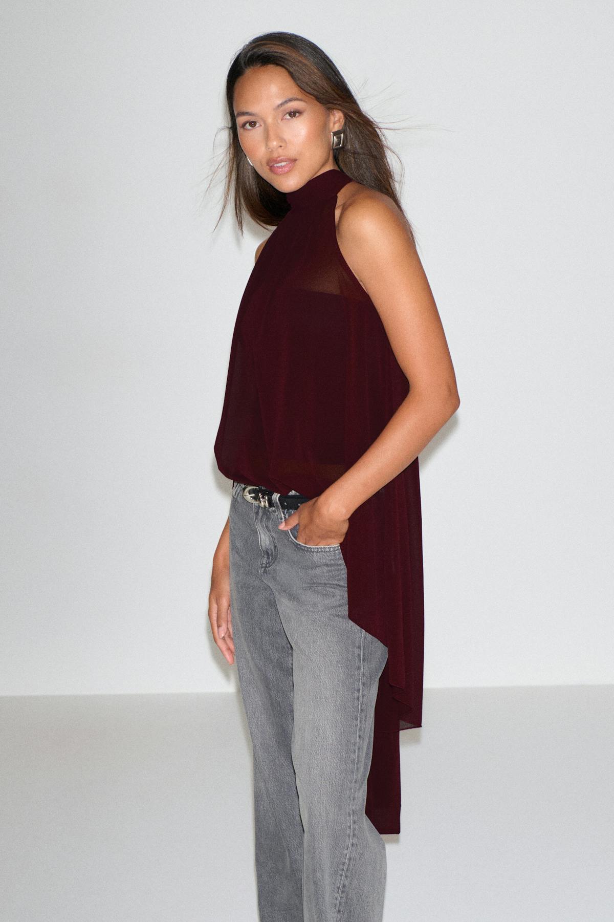 Halterneck tunic top