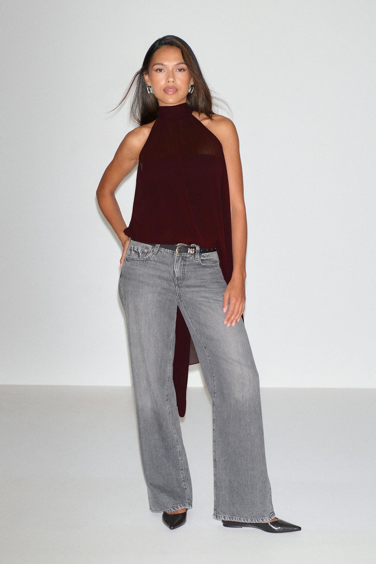 Halterneck tunic top