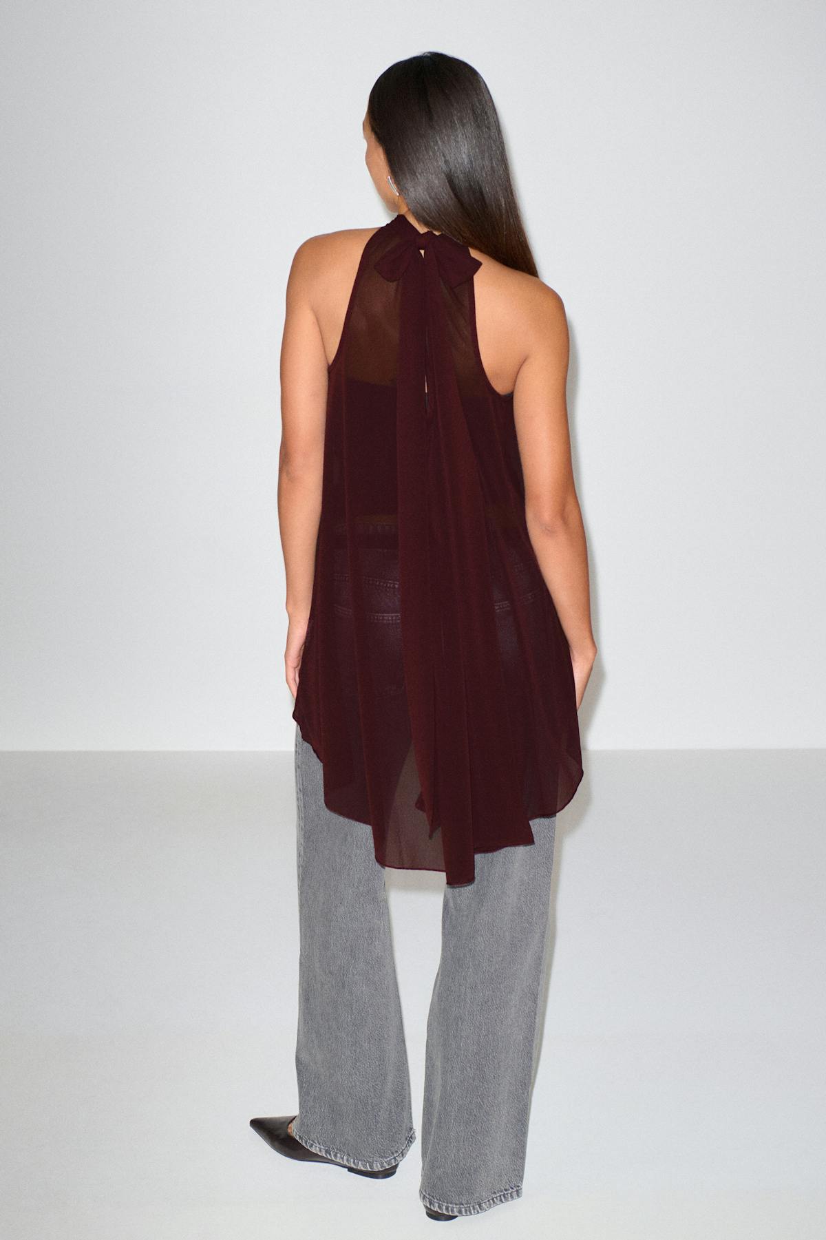 Halterneck tunic top