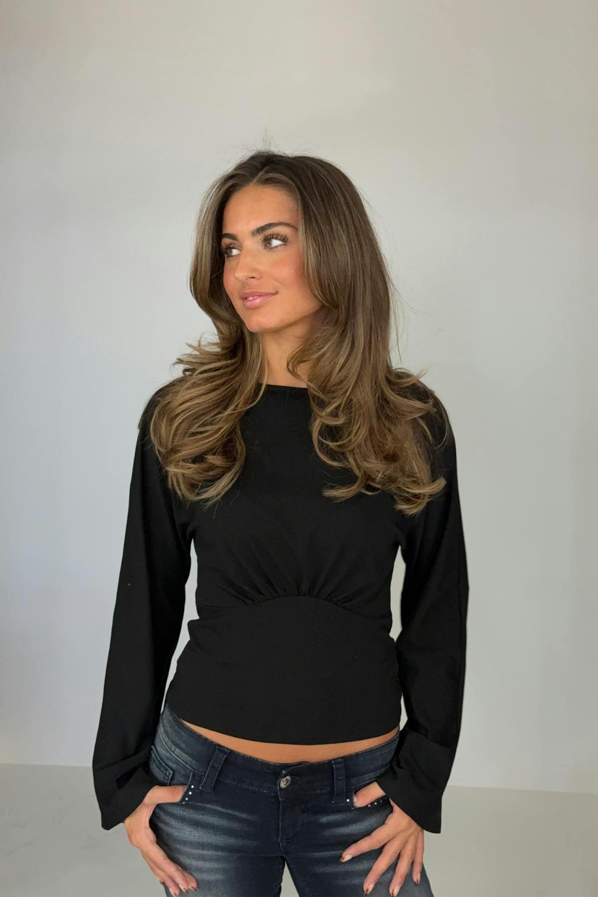 14+ fitted long sleeve top
