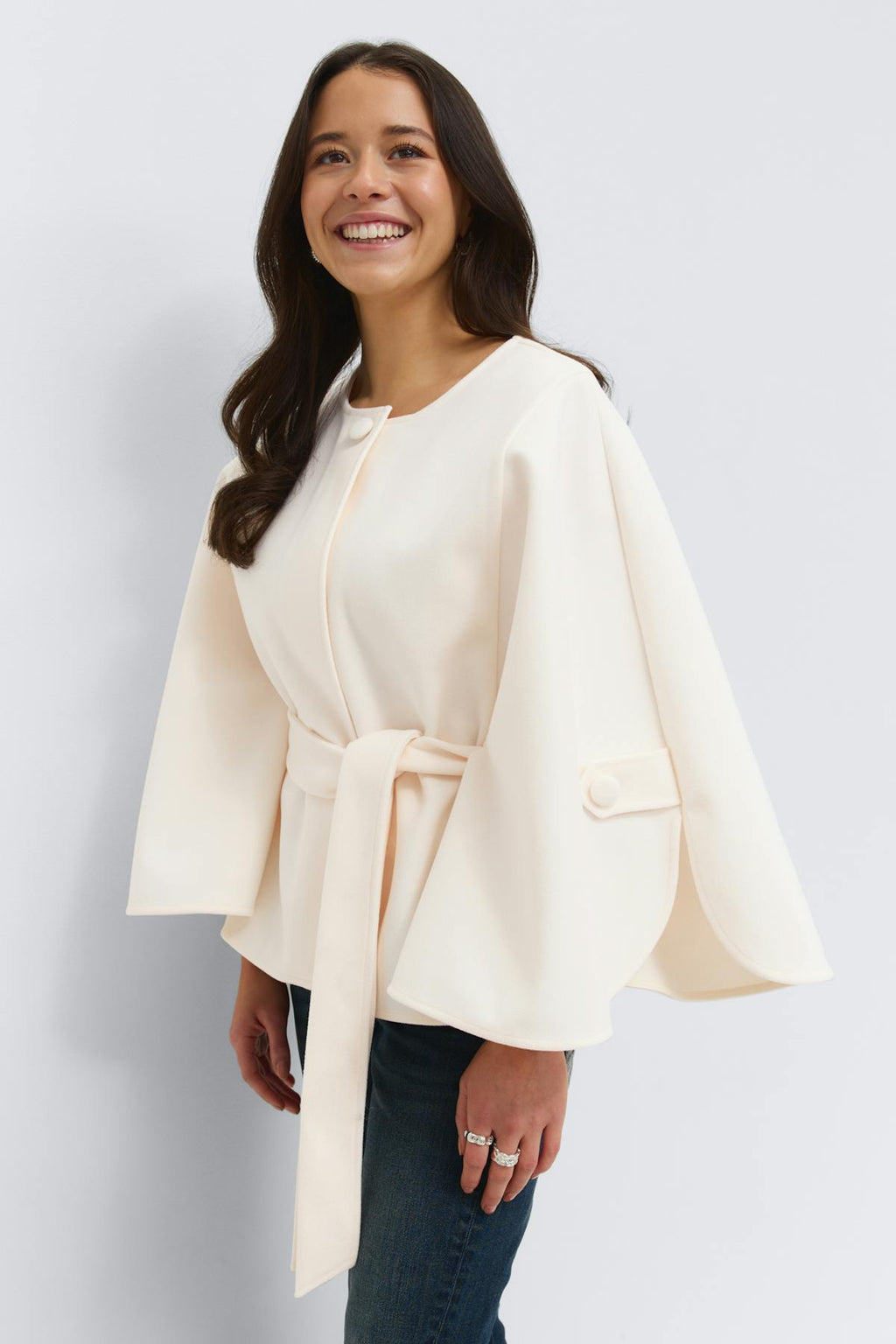 14+ belted cape