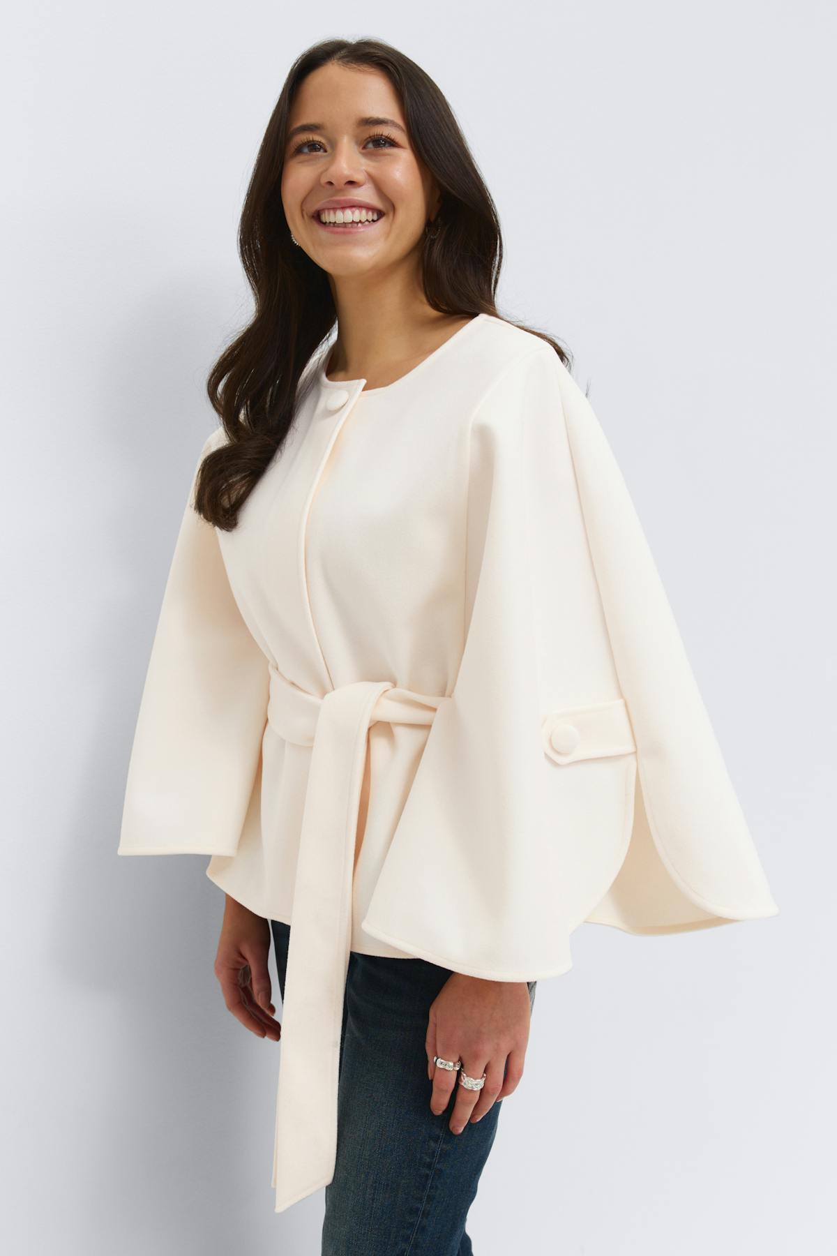 14+ belted cape