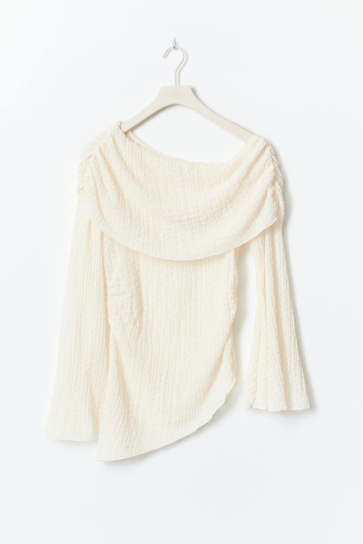 Draped textured top