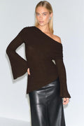 Draped textured top